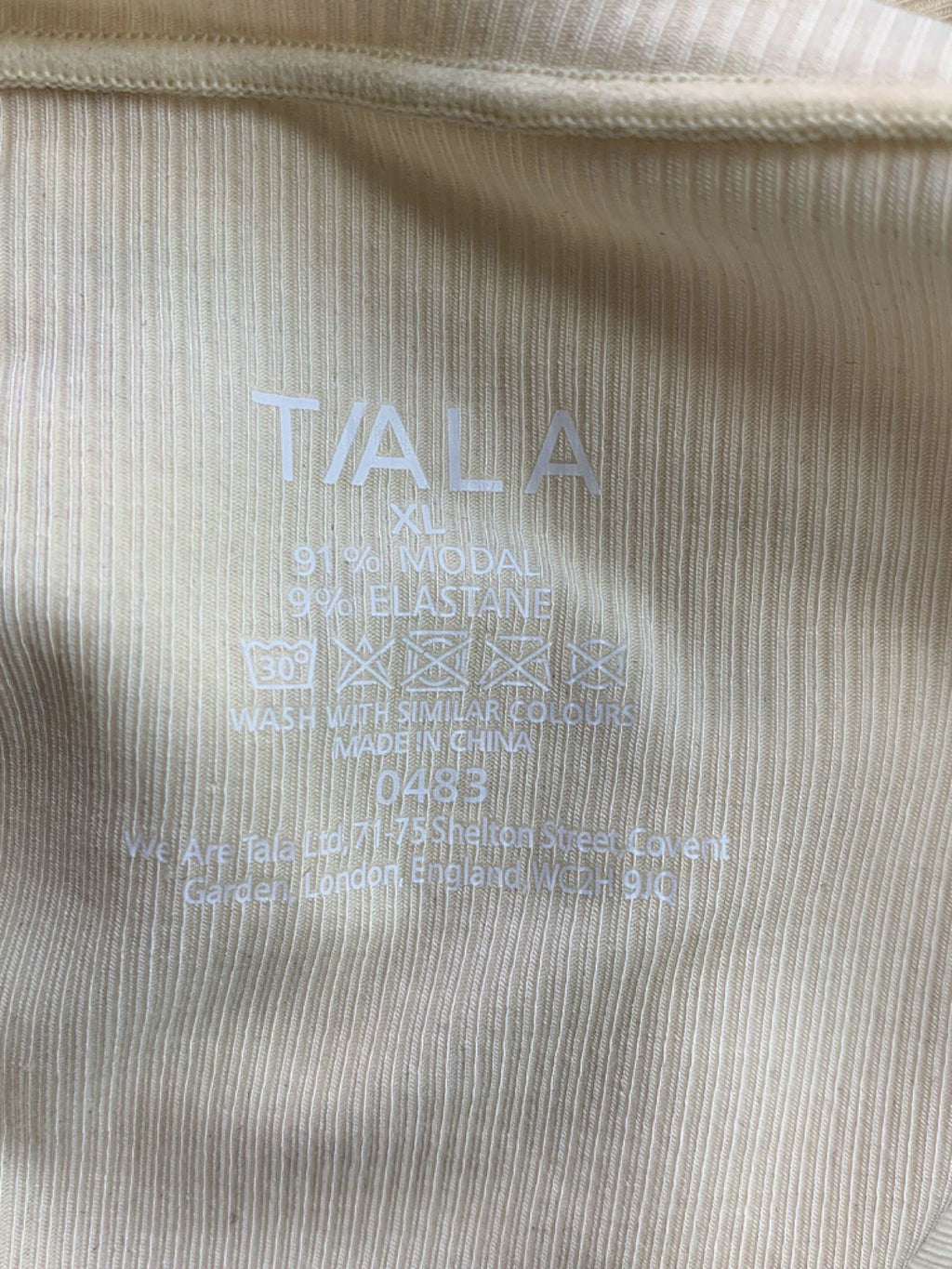 T/ALA Cream Short Sleeve Top UK XL