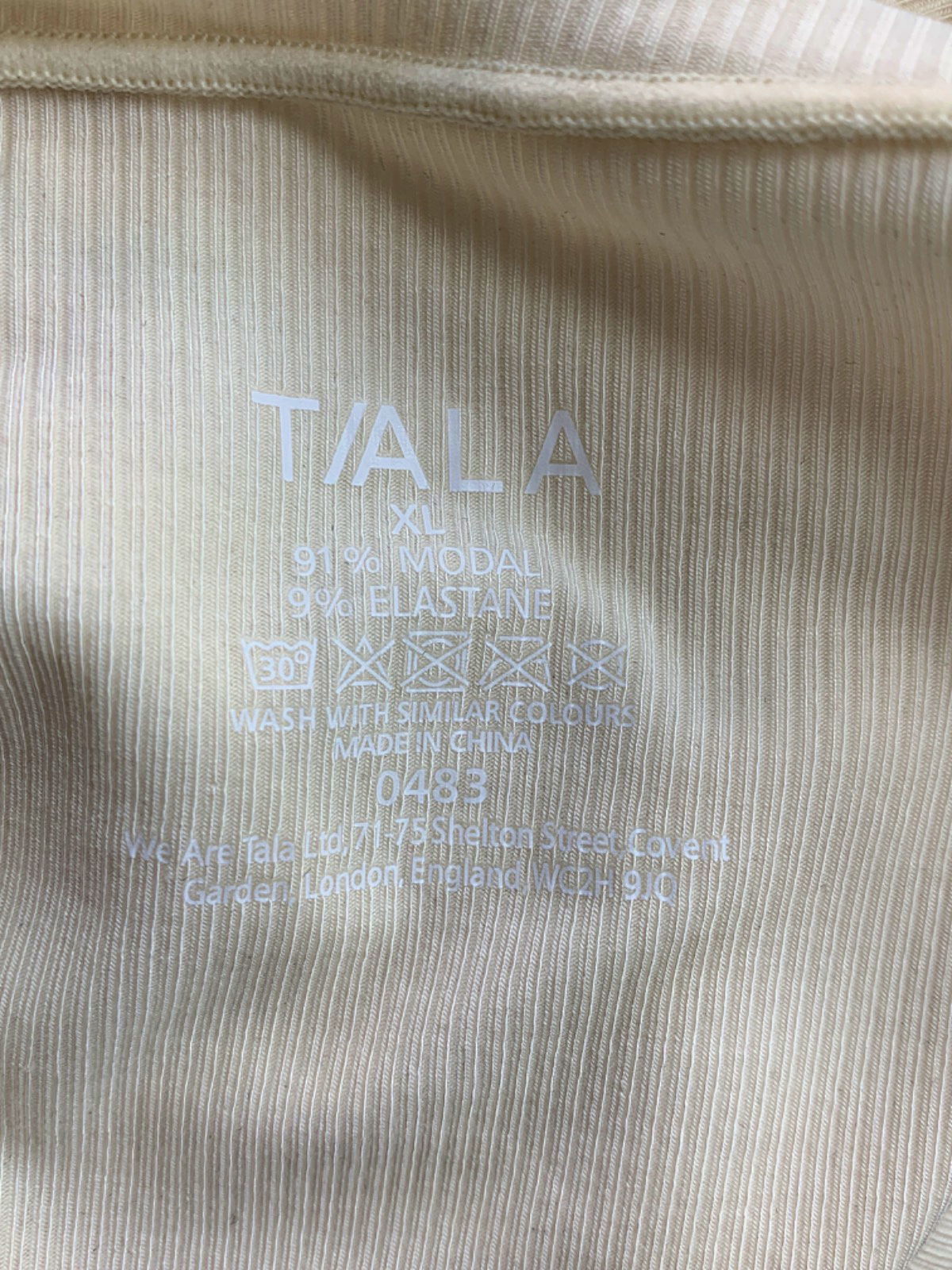 T/ALA Cream Short Sleeve Top UK XL