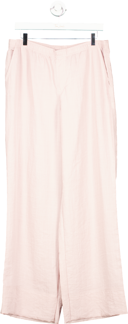 Zara Pink Wide Leg Trousers UK L