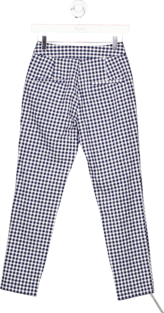 Seen Worn Kept Blue and White Gingham Check Trousers UK 8