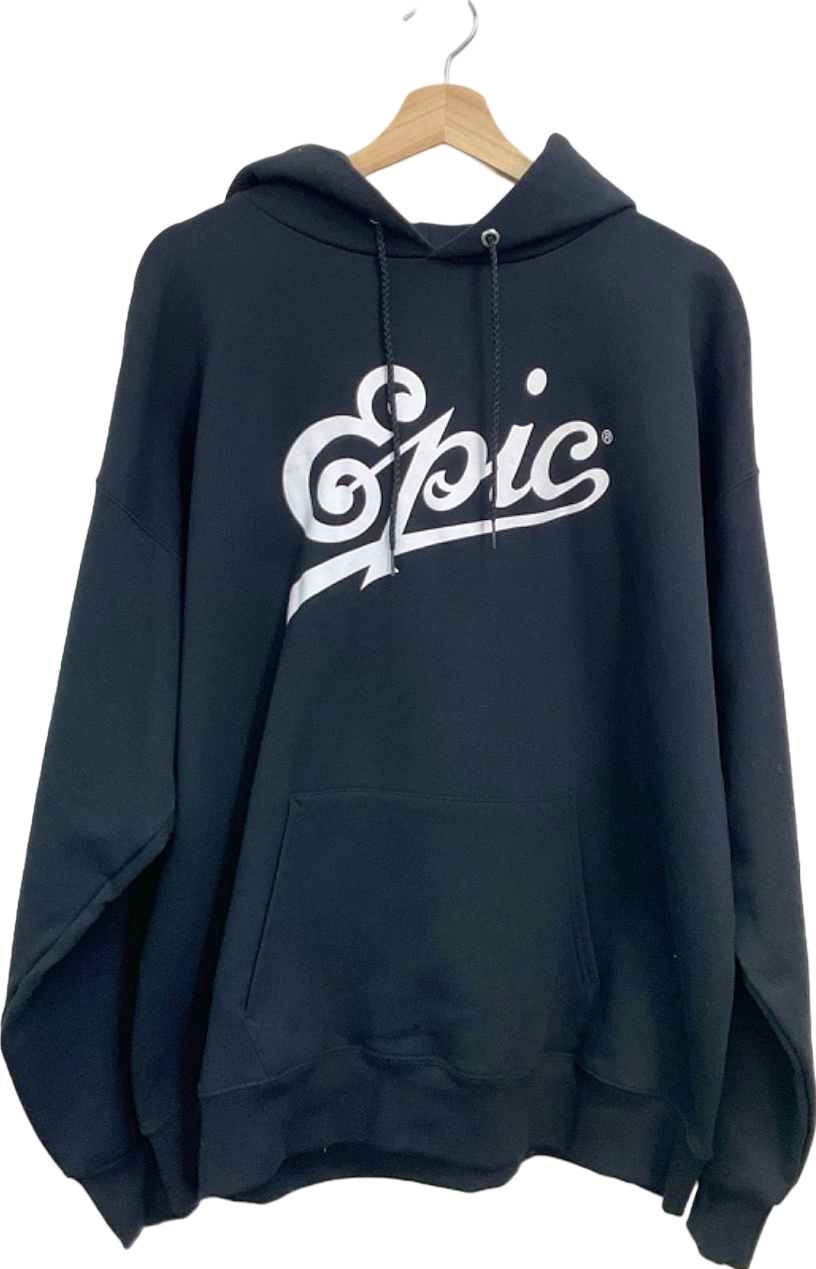 Hanes Black Epic Logo Hoodie UK L