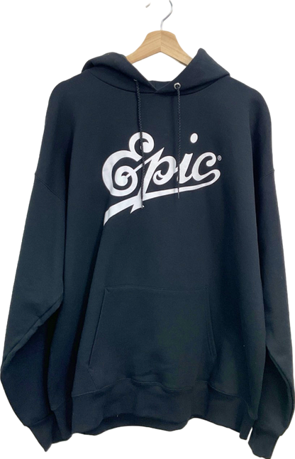 Hanes Black Epic Logo Hoodie UK L