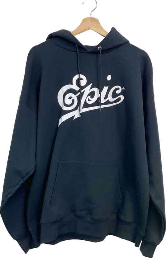 Hanes Black Epic Logo Hoodie UK L