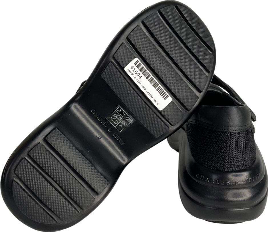 charlies keith Black Curved Heel Shoes UK 4 EU 37 👠