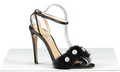 Neil J Rodgers Black Mink Fur And Pearl Detail Heels UK 5 EU 38 👠