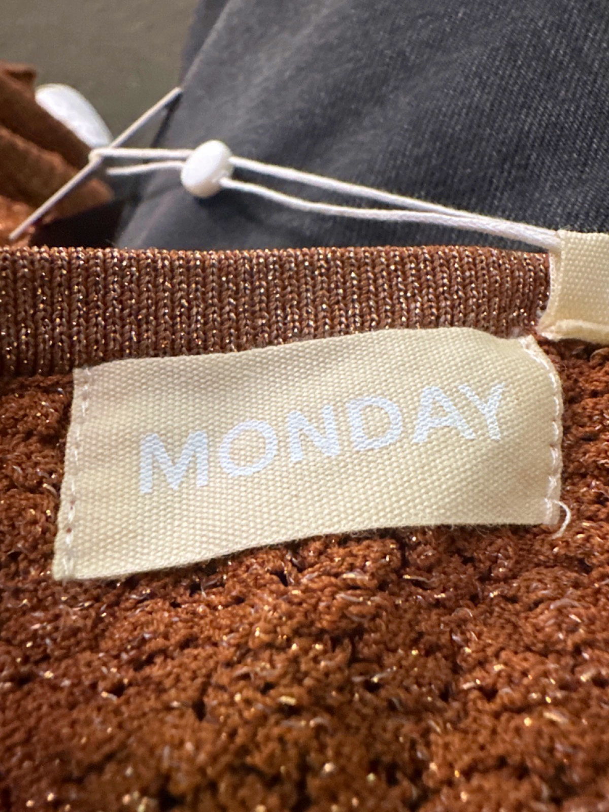 Monday Brown Textured Knit Skirt US S