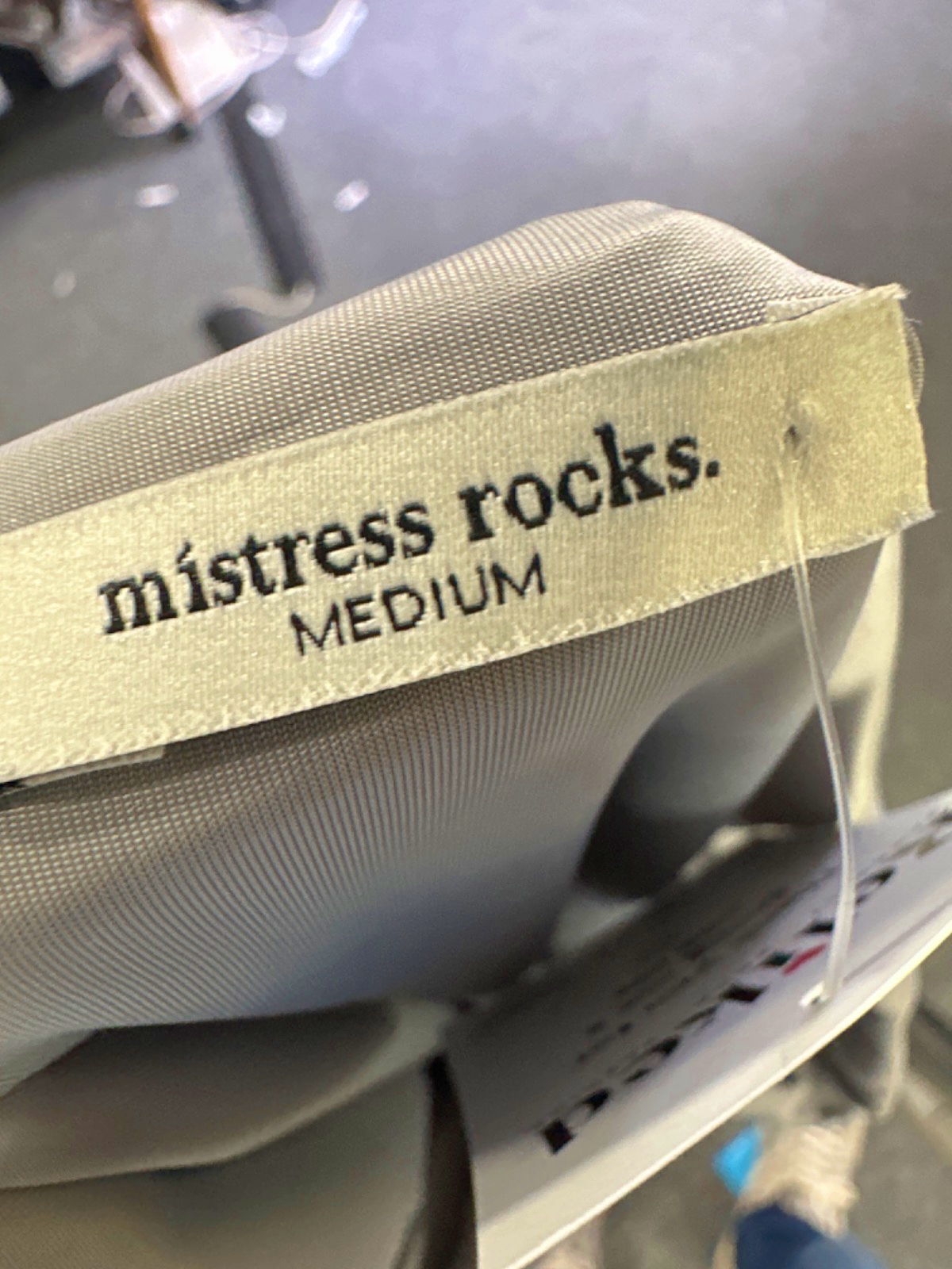 Mistress Rocks Grey Asymmetric Wrap Skirt Medium