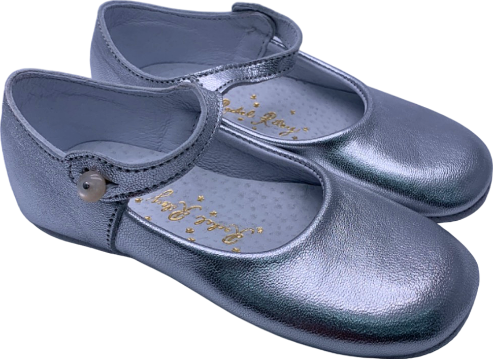 Rachel Riley Silver Mary Jane Shoes EU 27