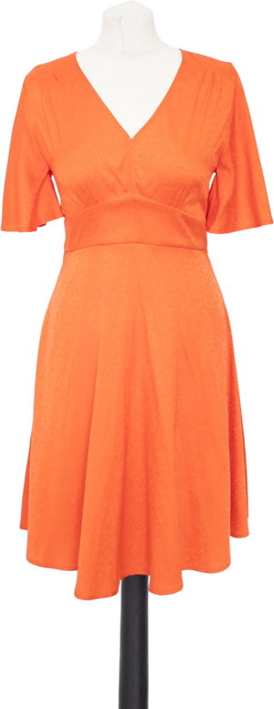 TARA JARMON Red Flutter Sleeve Mini Dress Fr36 UK 8