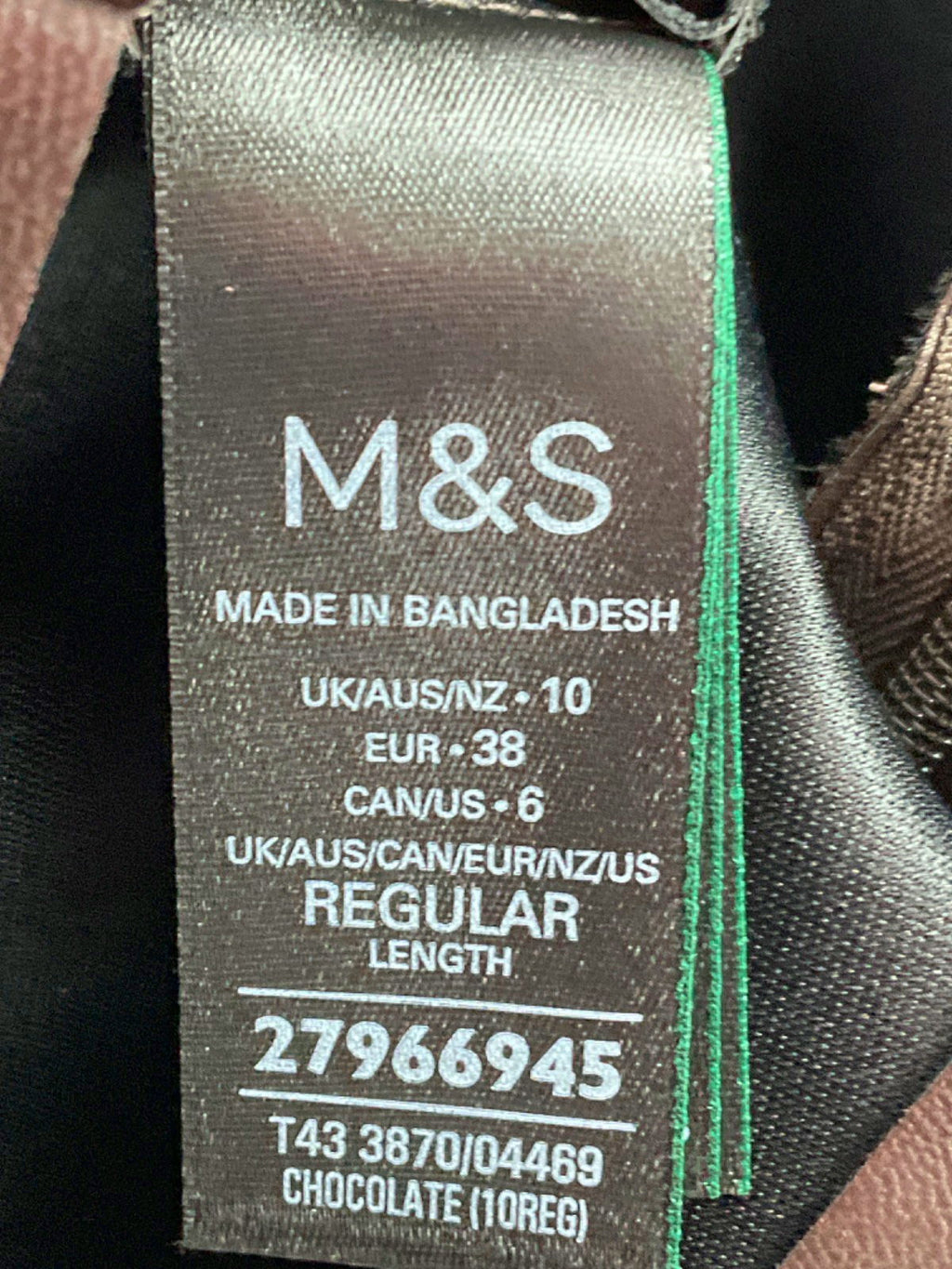 M&S Brown Leather Sleeveless Top UK 10