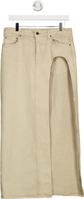 GRLFRND Beige Denim Maxi Skirt W27