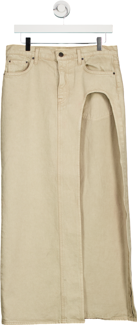 GRLFRND Beige Denim Maxi Skirt W27