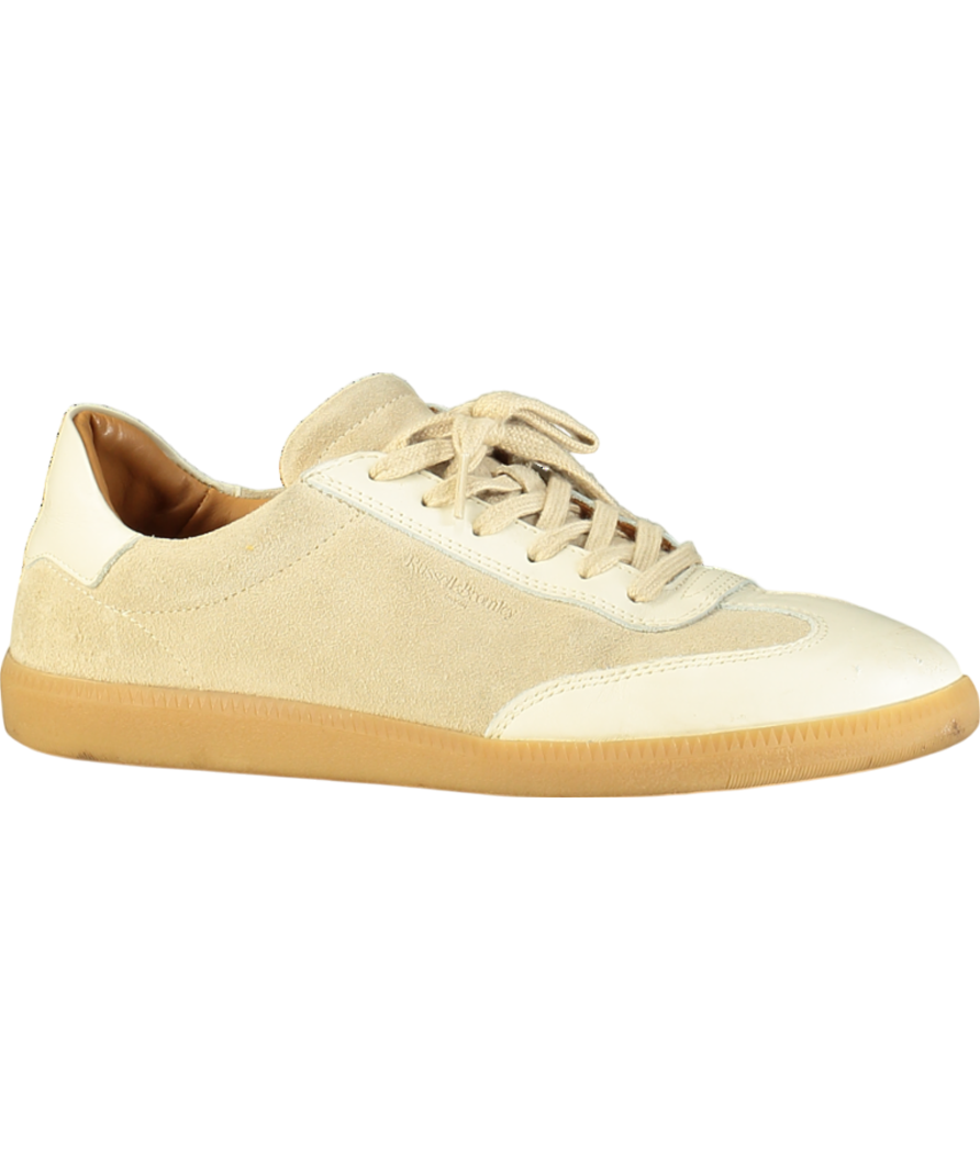 Russell & Bromley Beige Toe Lace Up Thin Sole Trainers UK 7 EU 41 👞