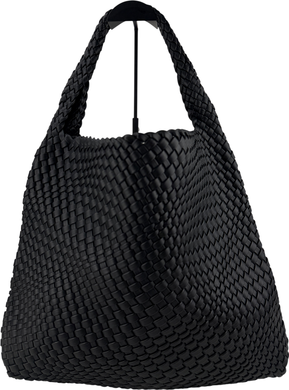 NA-KD Black Soft Woven Tote One Size