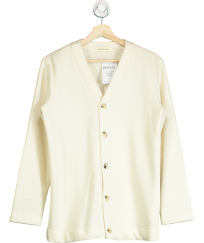 bouguessa Cream Button Fronted Cardigan UK S