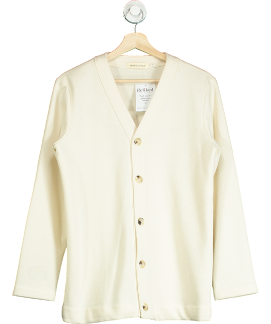 bouguessa Cream Button Fronted Cardigan UK S