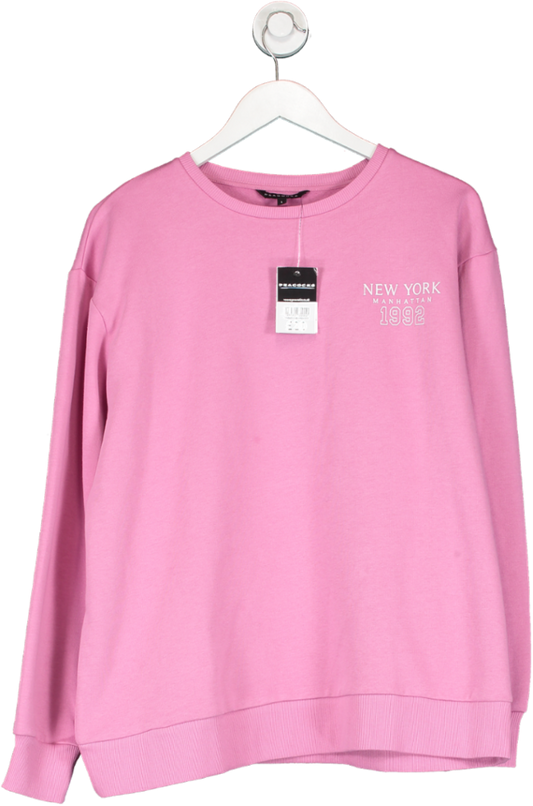 Peacocks Pink Print Sweatshirt UK L