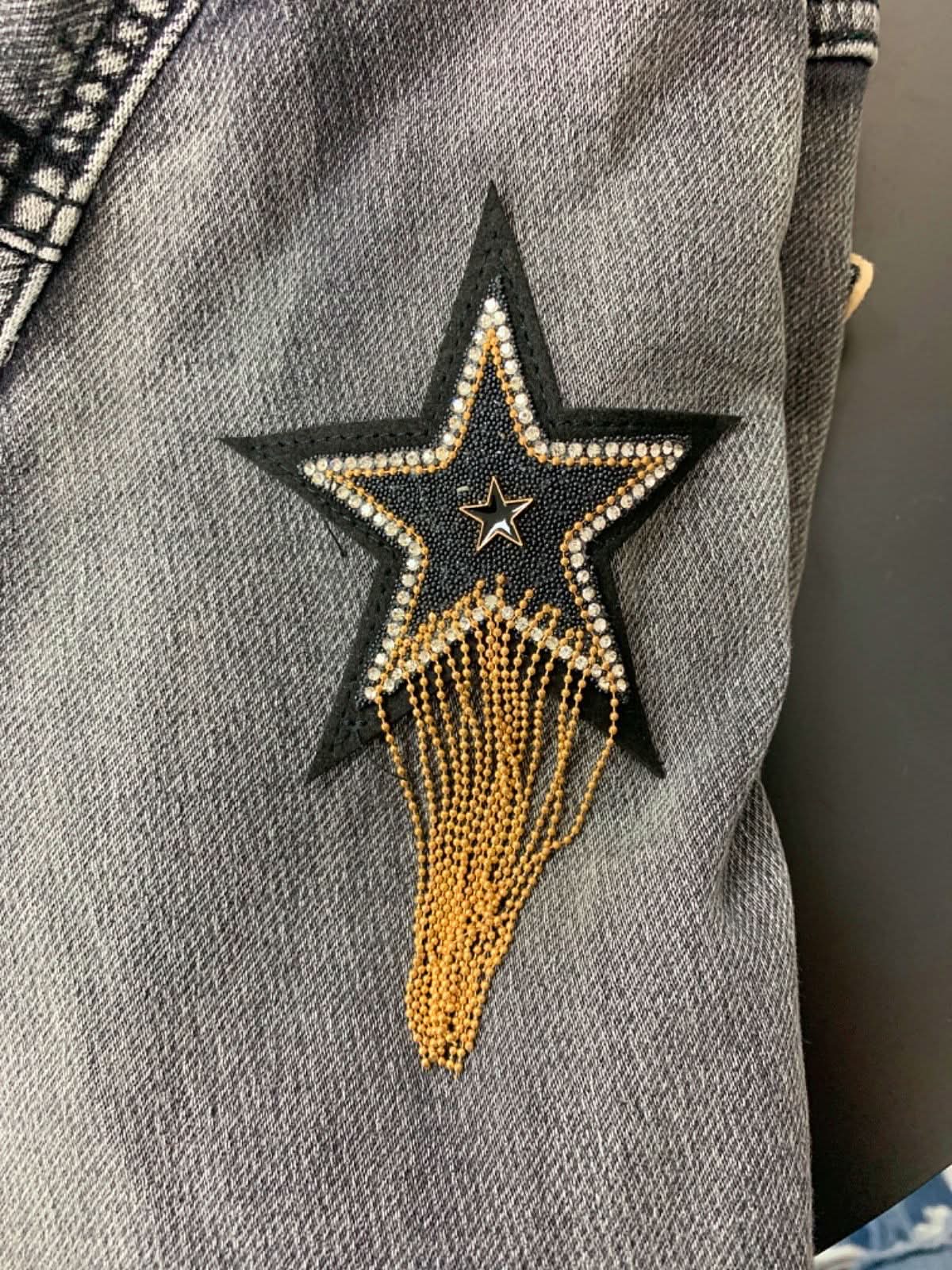 Monnalisa Grey Denim Jacket with Leopard Print Fur Collar SZ  140cm 10 years