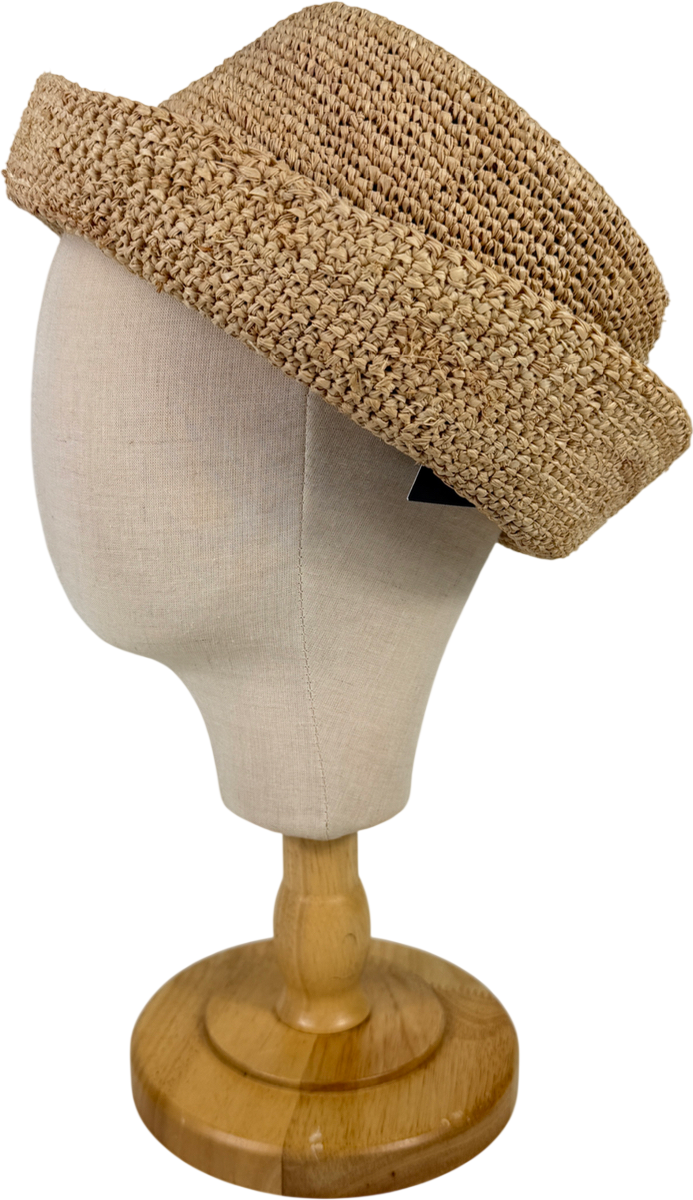 cos Beige Straw Bucket Hat UK M/L