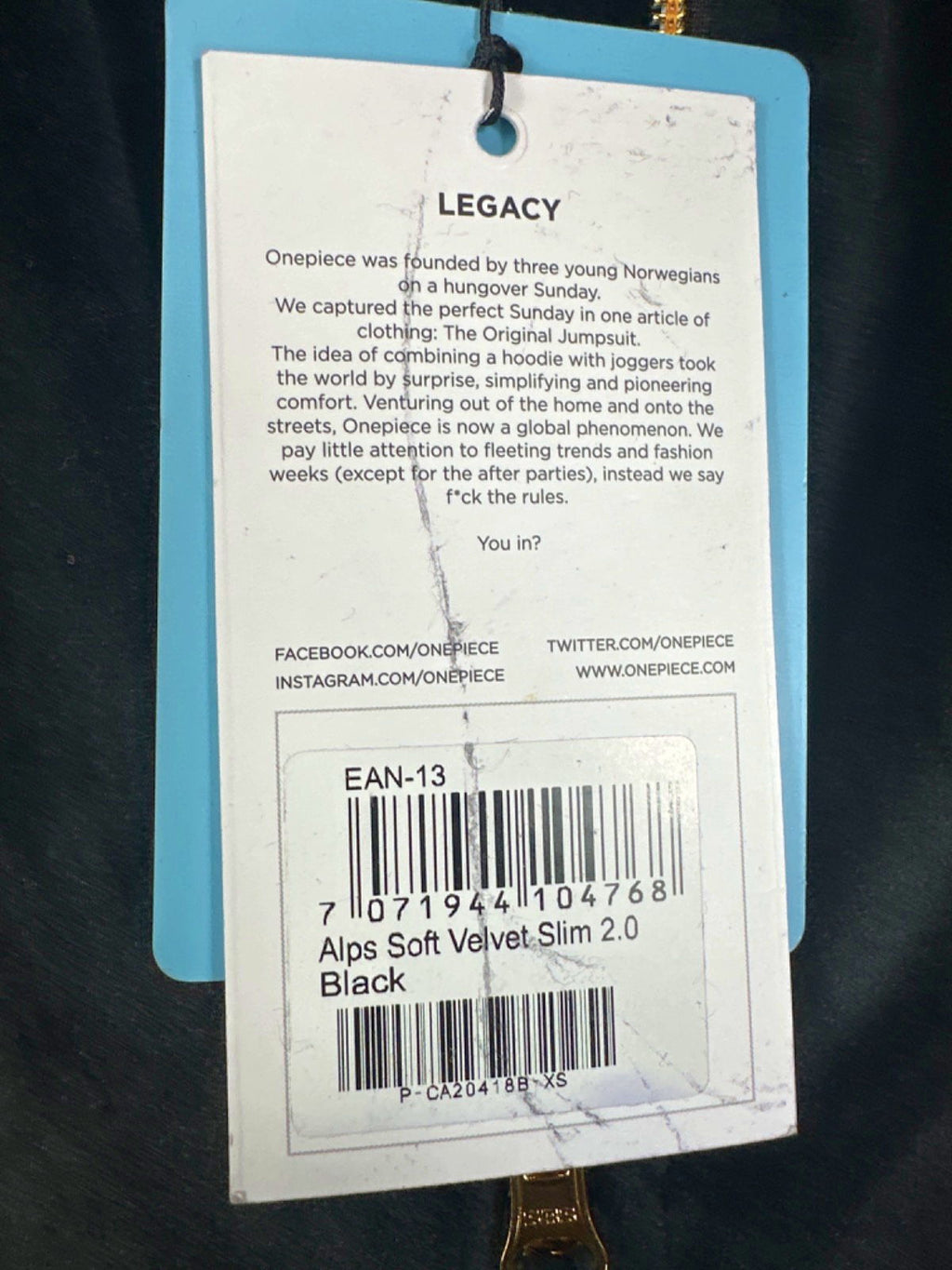 Onepiece Black Alps Soft Velvet Slim 2.0 Jumpsuit Onesie UK XS