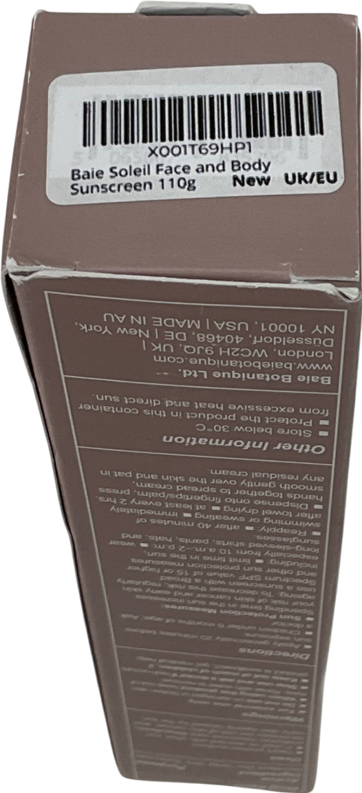 baie botanique Organic Face & Body Sunscreen Spf50 110g