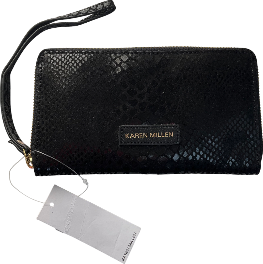 Karen Millen Black Large Leather Purse One Size