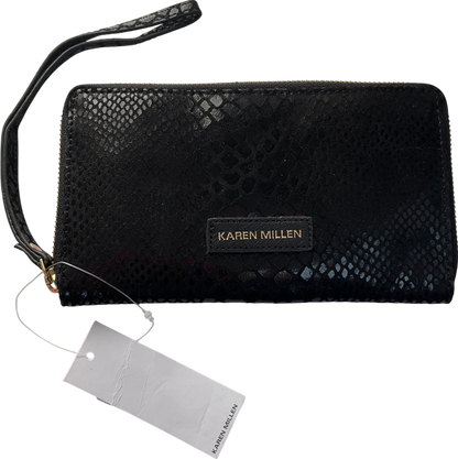 Karen Millen Black Large Leather Purse One Size