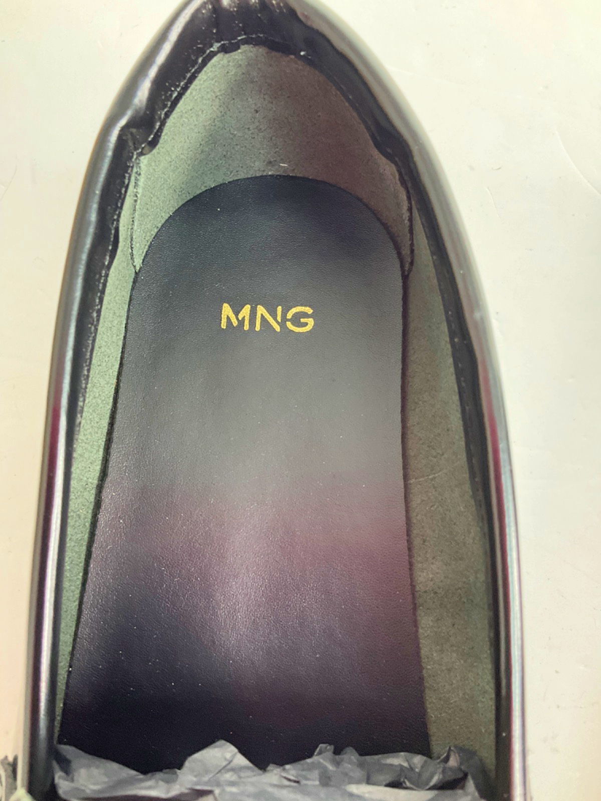 MANGO MNG Black Leather Loafers EU 40 UK 7