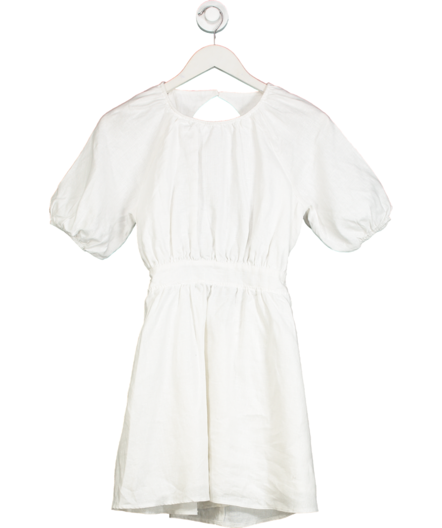 Reformation White Irwin Linen Dress UK 6