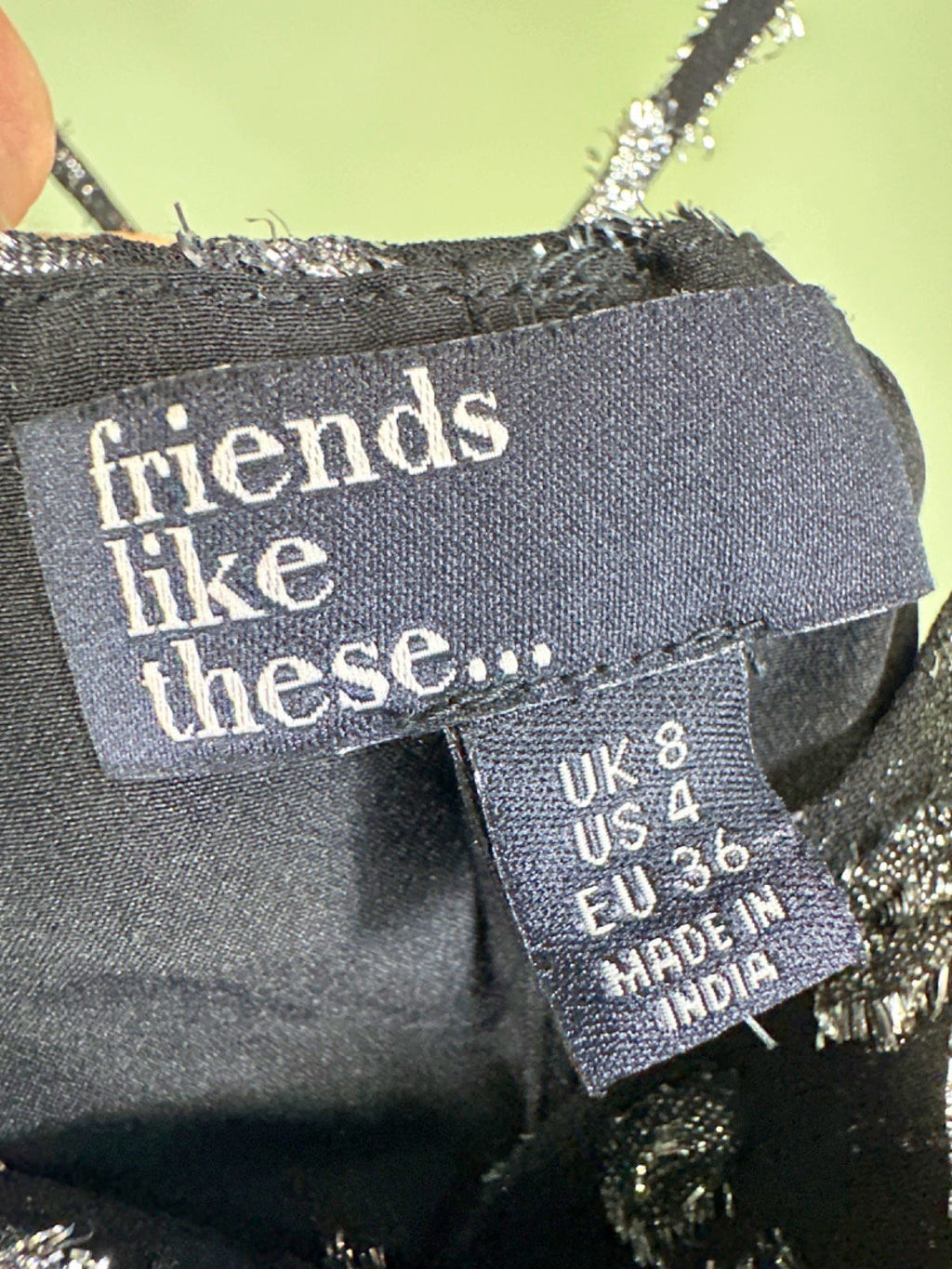 Friends Like These Black and White Maxi Dress UK 8