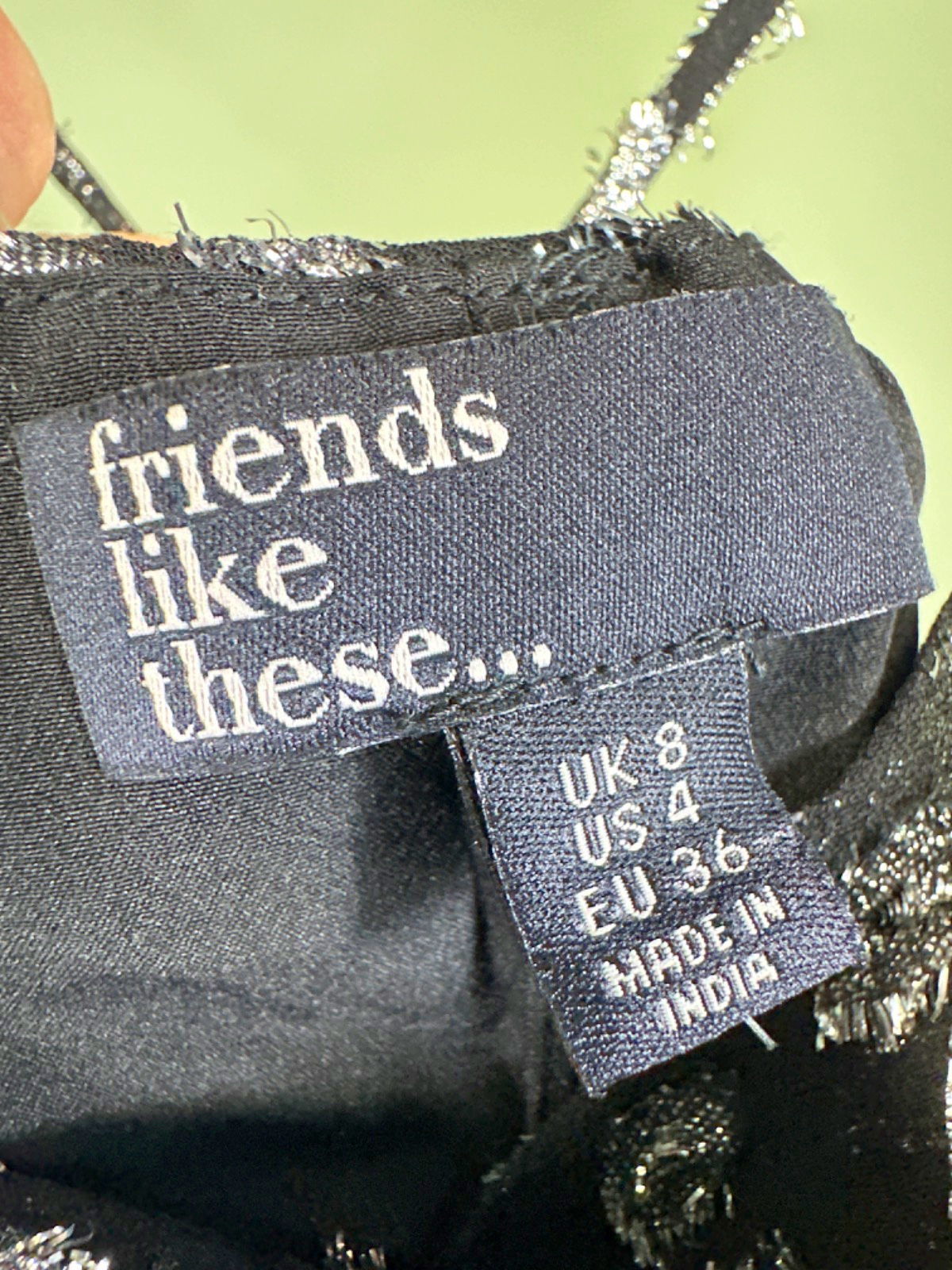 Friends Like These Black and White Maxi Dress UK 8