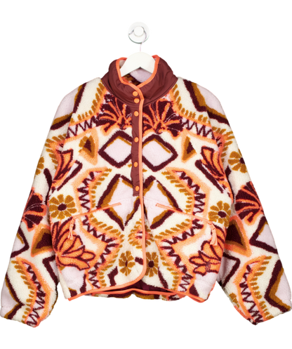 Free People Multicoloured Hit The Slopes Fleece Jacket UK M