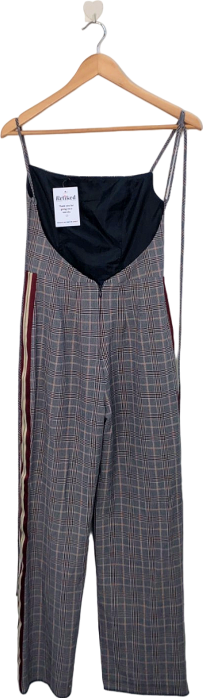 Topshop Plaid Jumpsuit UK 6