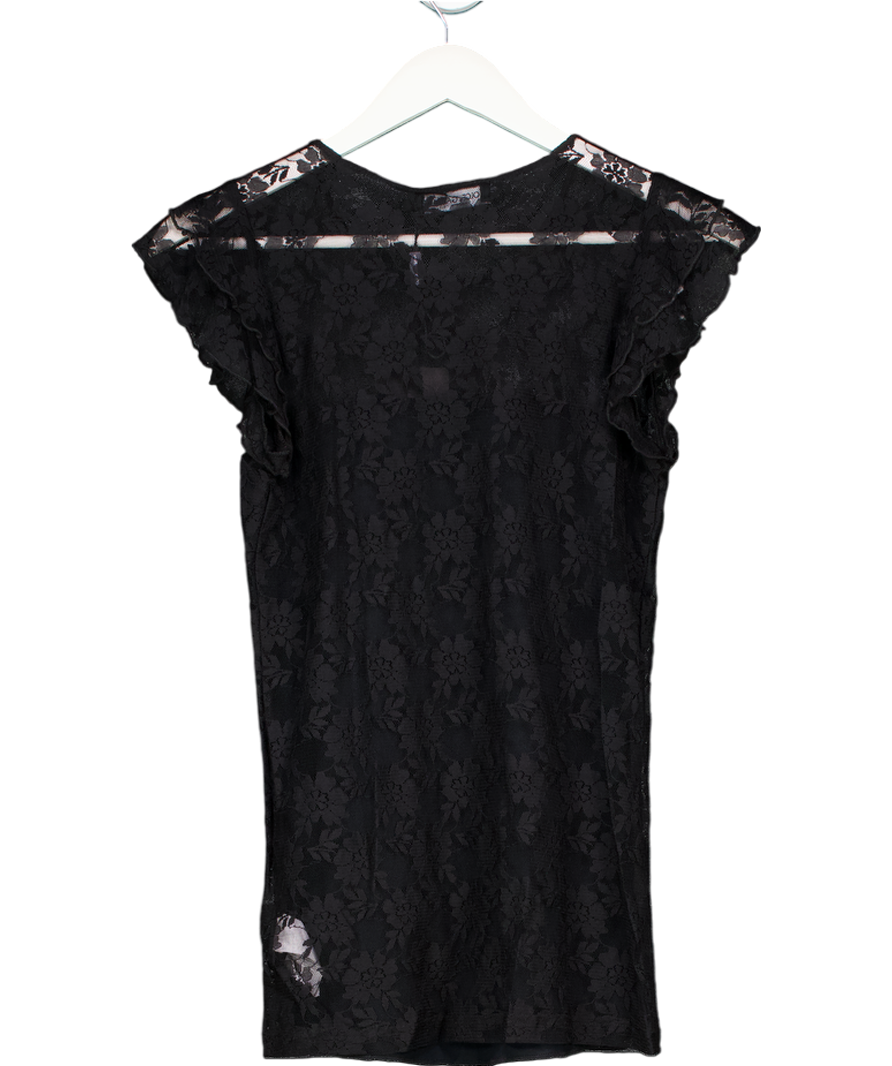 Dolce & Gabbana Black Lace Sleeveless Blouse UK 12