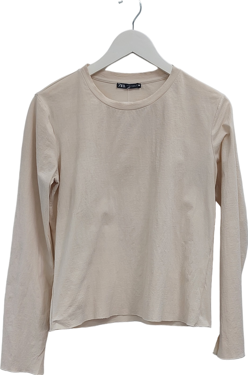 ZARA Beige Long Sleeve Top UK M