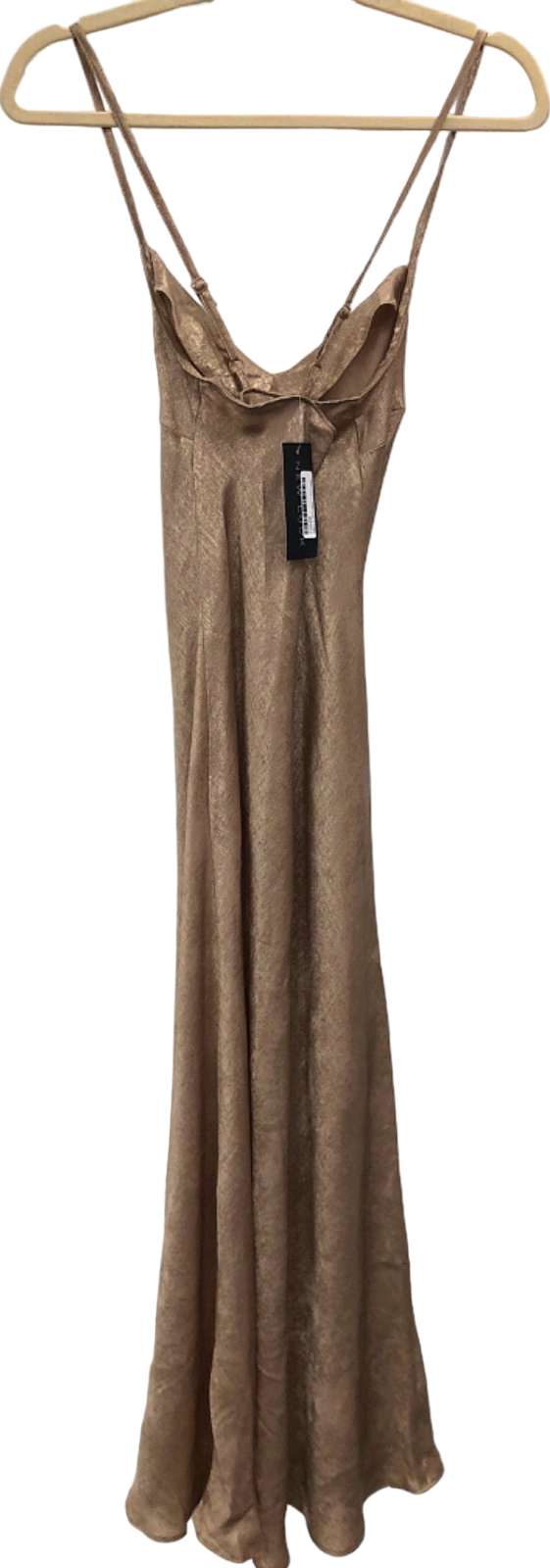 New Look Brown Satin Slip Dress UK 8