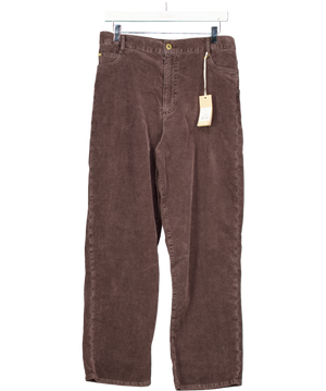 Sessun Brown Velvet Cruise Straight Leg Trousers UK 14