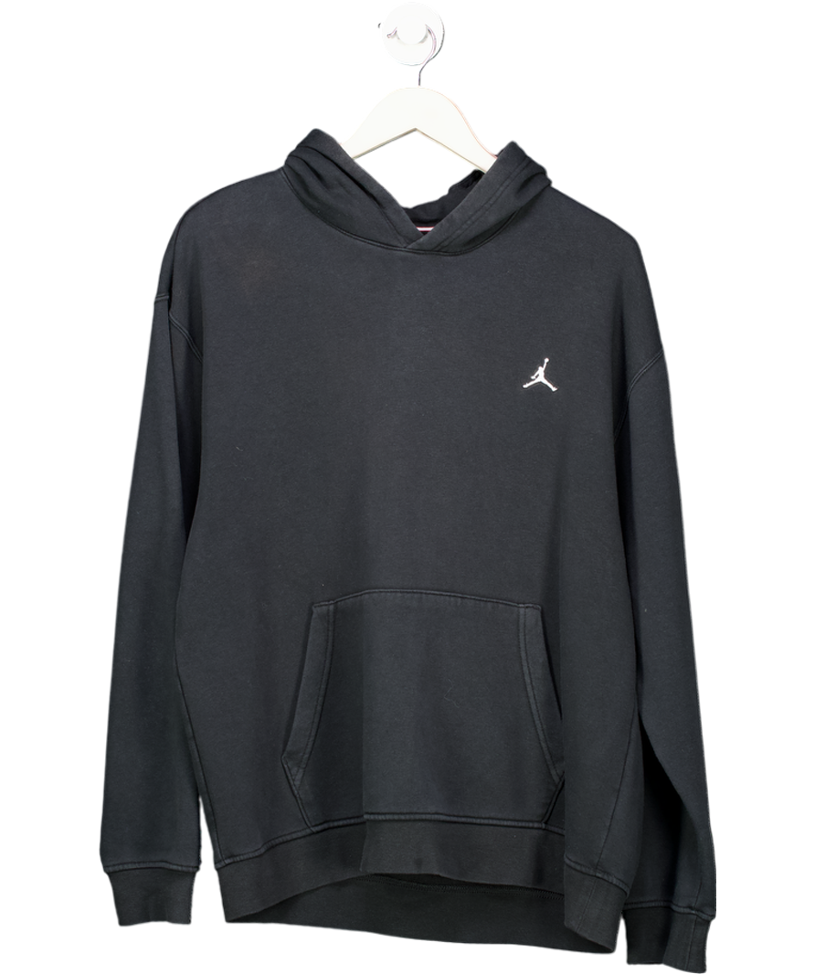 Jordan Black Essential Fleece Pullover Hoodie UK L