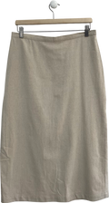 Albaray Beige Linen Midi Skirt UK 14