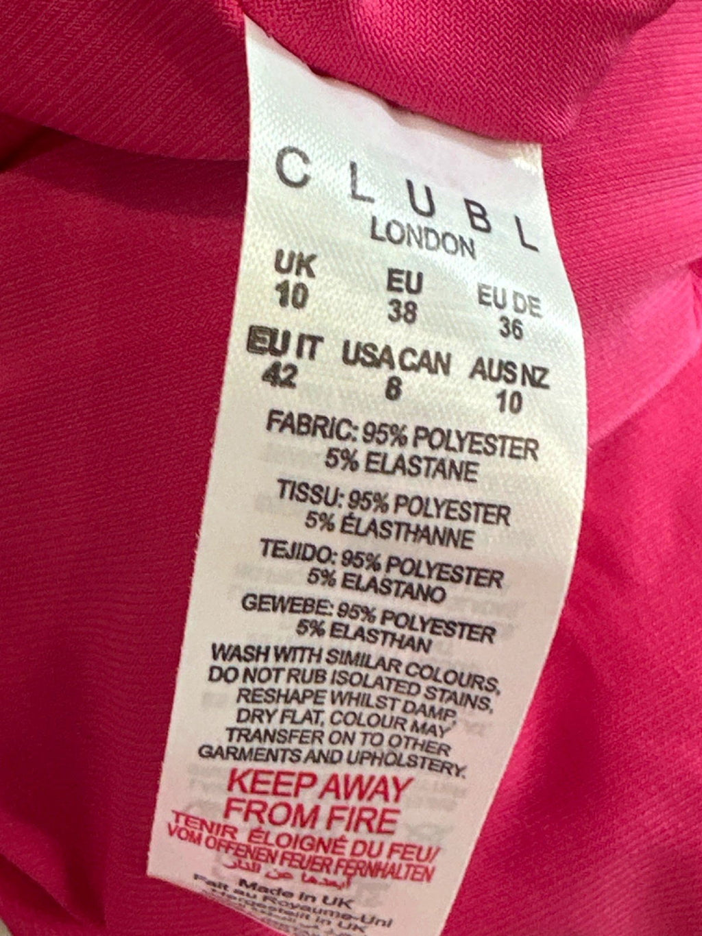 Club L Pink Goddess Halter Neck Flare Jumpsuit UK 10