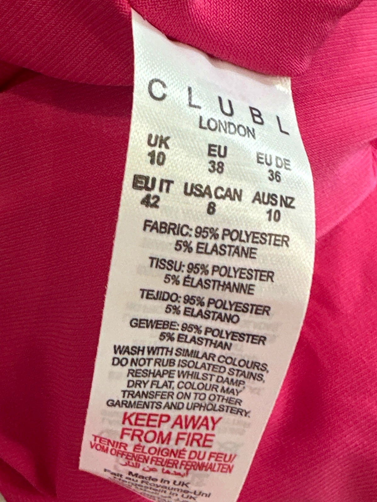 Club L Pink Goddess Halter Neck Flare Jumpsuit UK 10