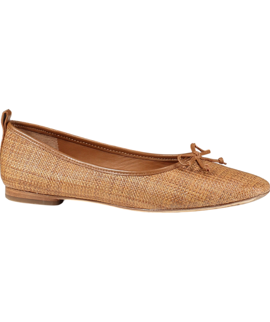 J McLaughlin Brown Woven Square Toe Pumps UK 8 EU 41 👠