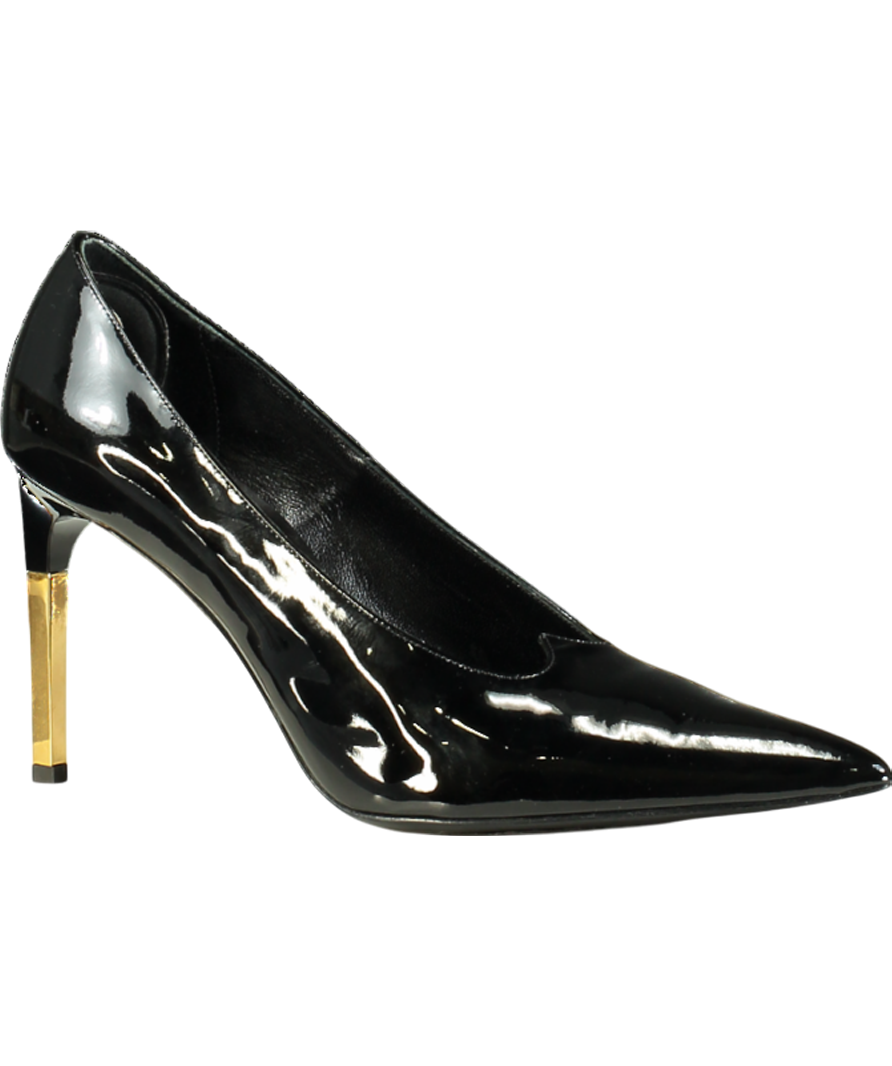 Nina Ricci Black Pointed Patent Heels UK 7 EU 40 👠
