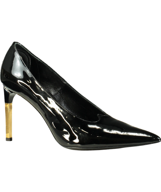 Nina Ricci Black Pointed Patent Heels UK 7 EU 40 👠