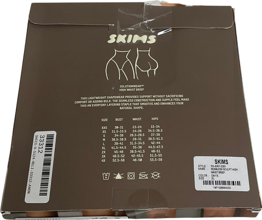 SKIMS Black High-waisted Brief - Onyx UK XL