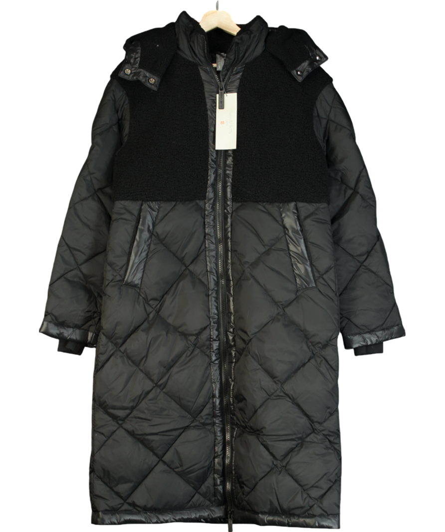 Sweaty Betty Quilted Water resistant Longline Puffer Coat In Black