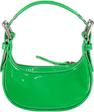 BY FAR Green Mini Soho Patent Leather Shoulder Bag