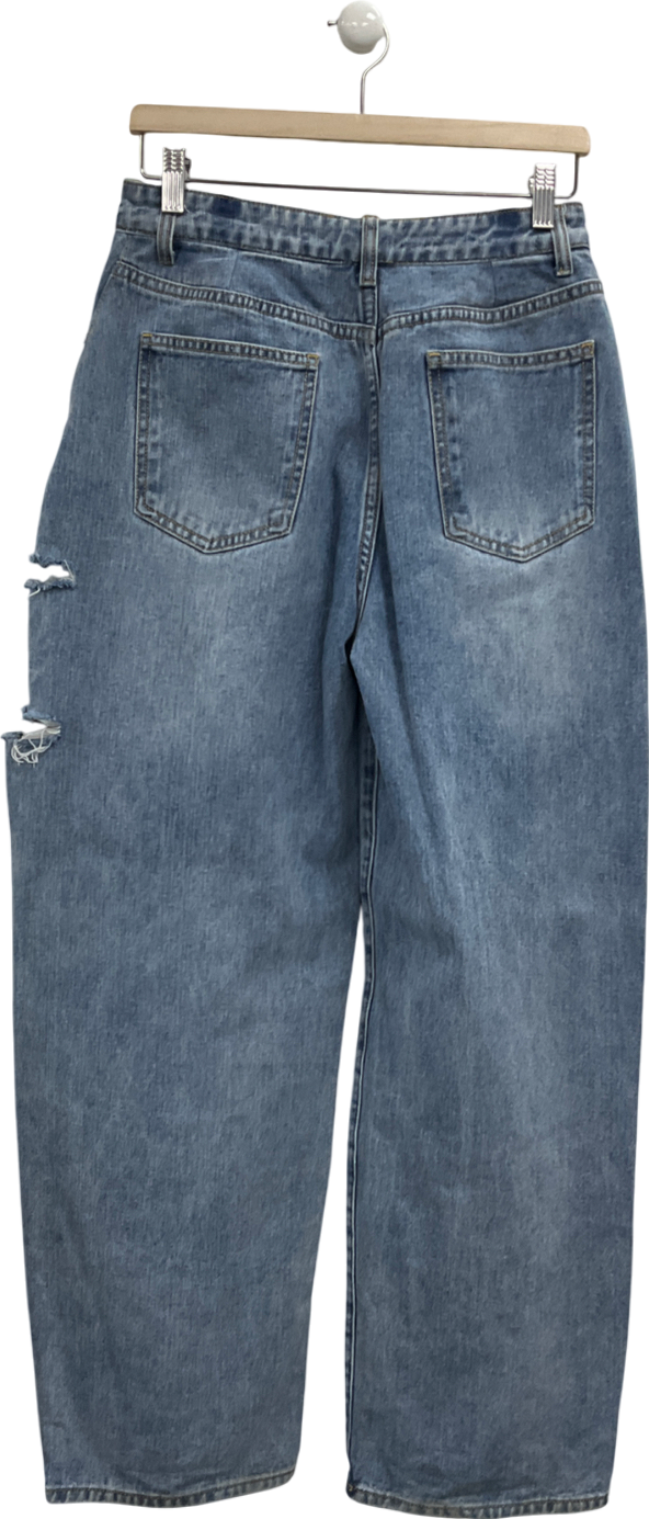 PrettyLittleThing Light Blue Wash Boyfriend Jeans UK 10