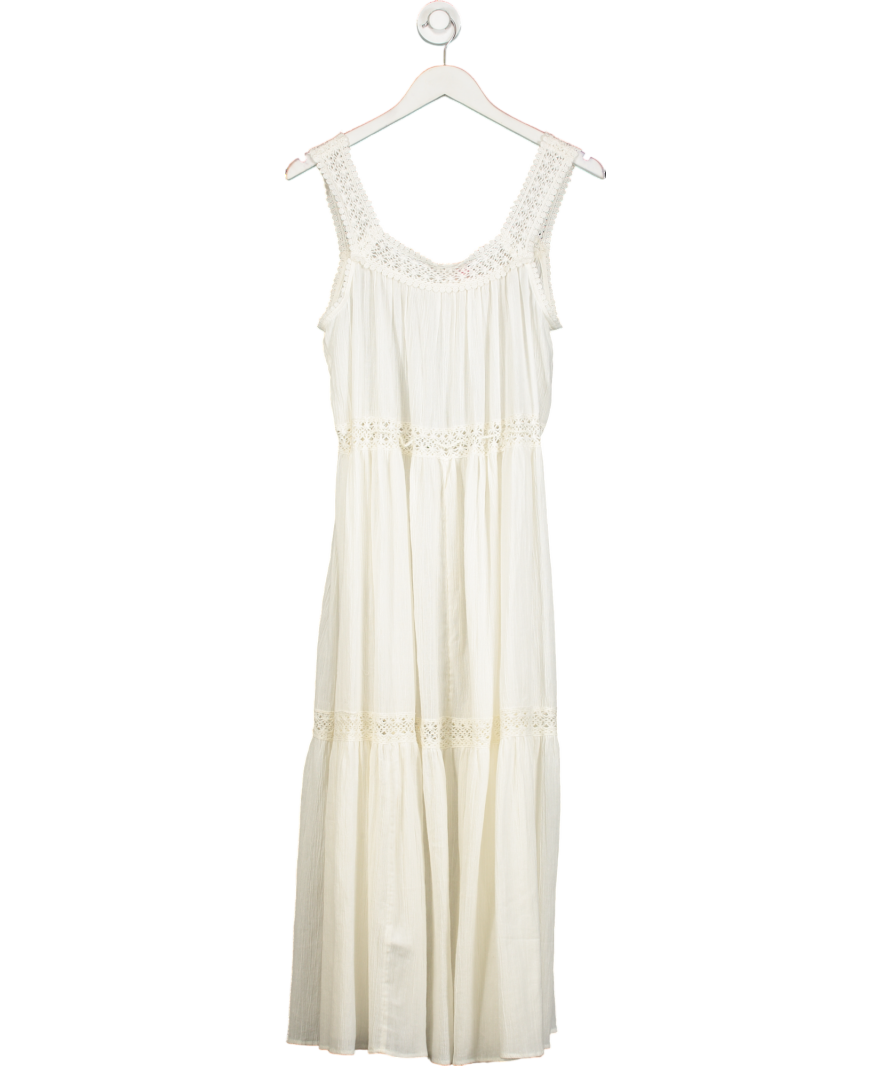Monsoon White Maddie Midi Dress UK M