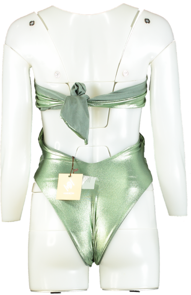 ROOM 24 Green Carol One Piece New Military Metallic UK S